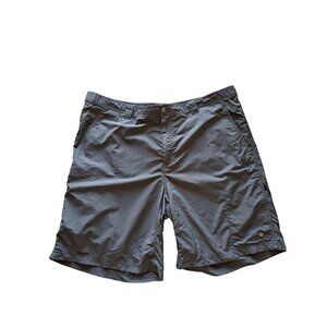 Columbia Omni-shade Mens Gray Sun Protection Nylon Blend Hiking Shorts Size 42"
